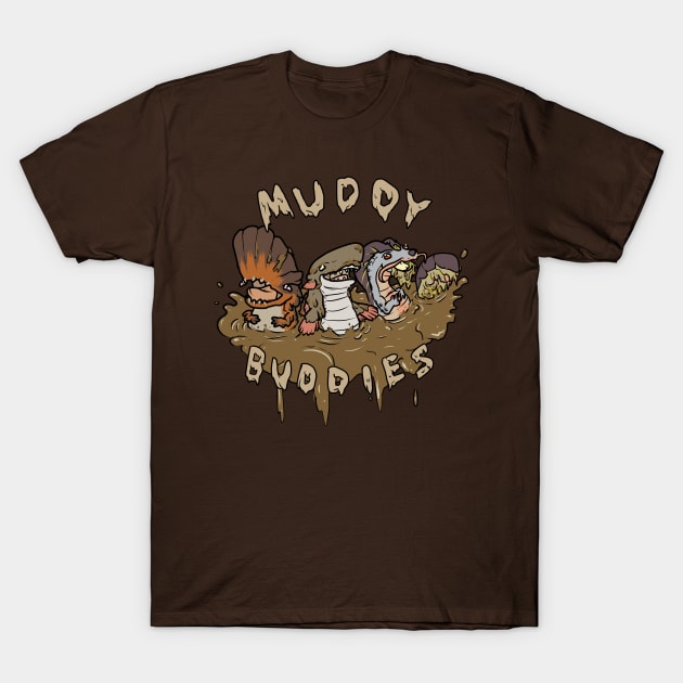 Muddy Buddies T-Shirt by Fudepwee